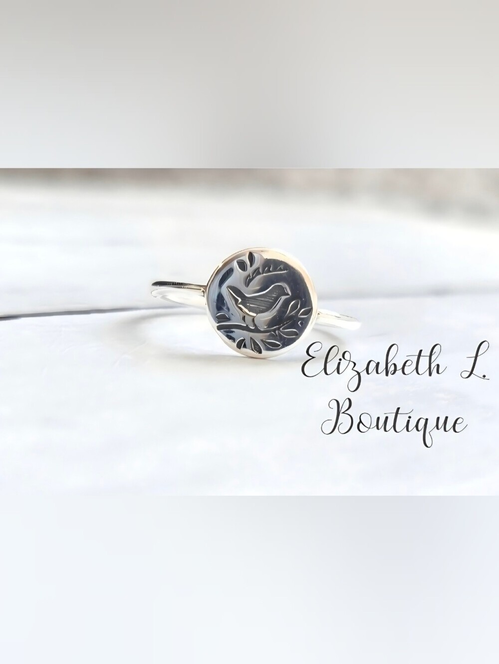 925 Sterling Silver Bird Detail Ring Boutique New!
